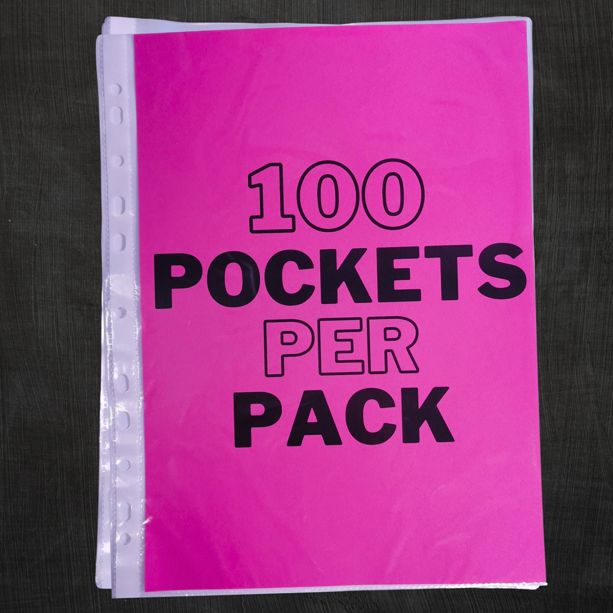 Clear View 100% Recycled A4 Punched Pockets Pack of 100, 30 Micron Thi ...