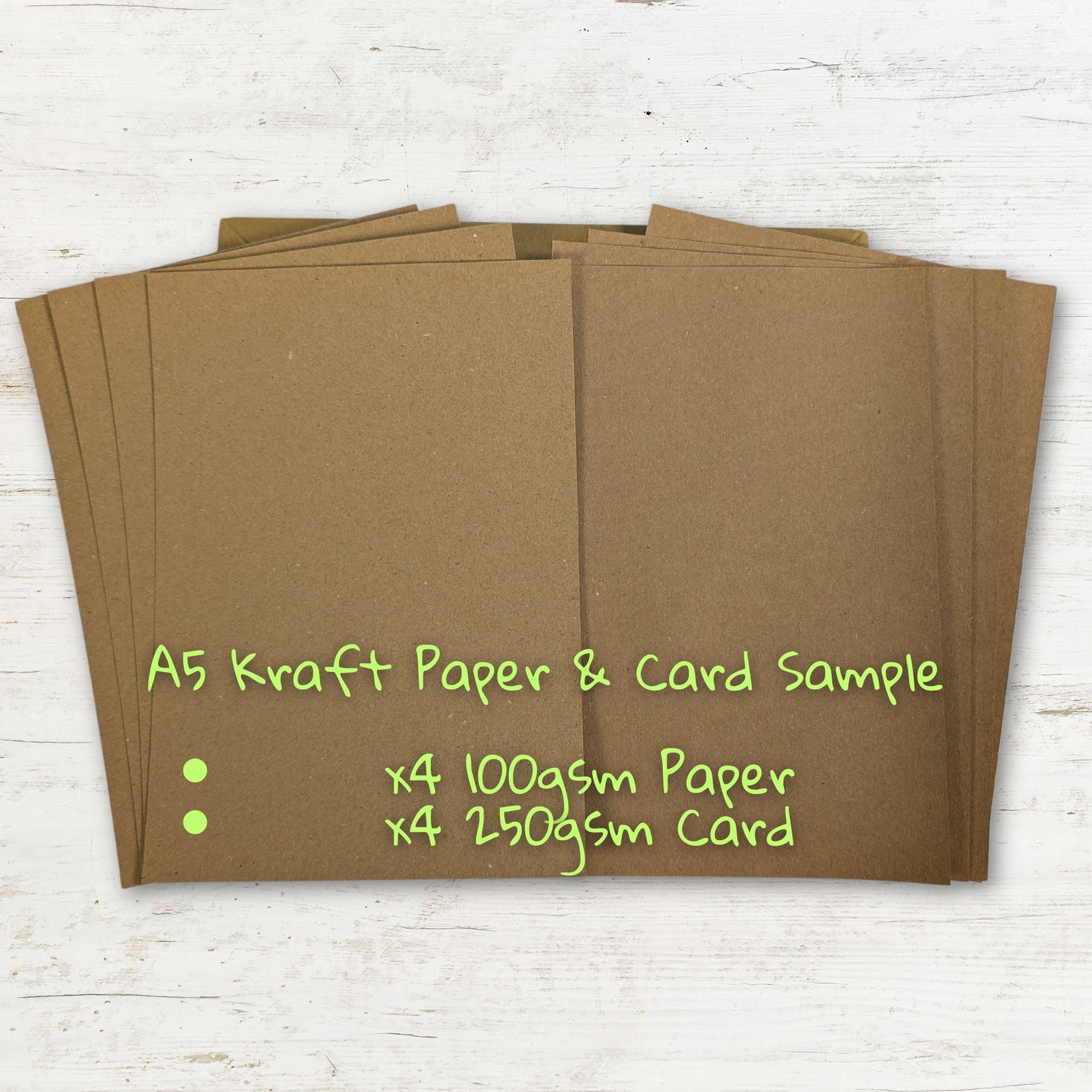 Kraft Paper & Card Sample Pack – Recycled Paper Company