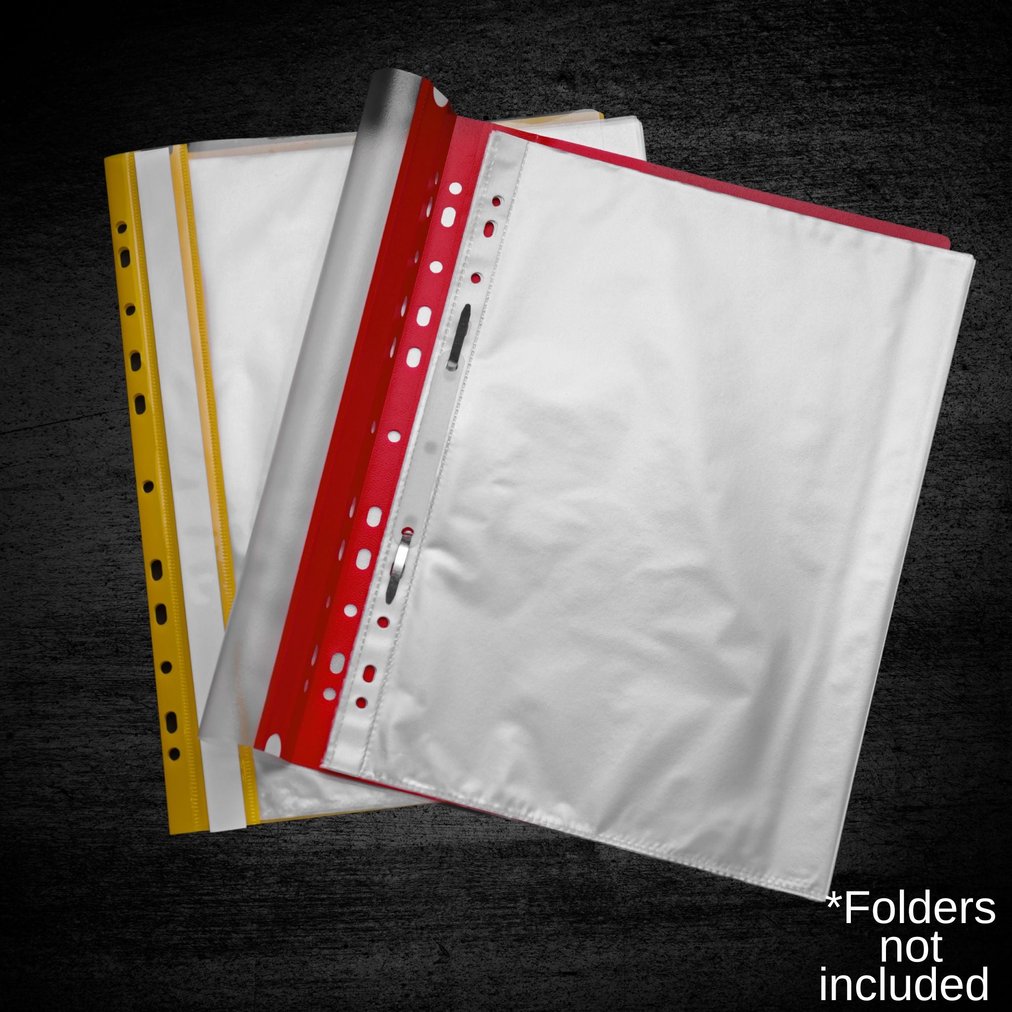 Clear View 100% Recycled A4 Punched Pockets Pack of 100, 30 Micron Thi ...